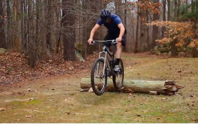 JUMP OVER LOGS WITH A MOUNTAIN BIKE